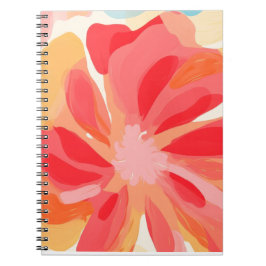 Cuaderno Pintura de flores abstractas