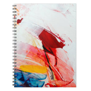 Cuaderno pintura de fondo abstracta pintada, cepillo, abstr