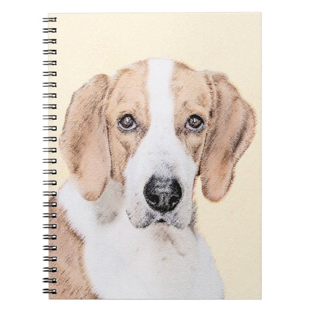 Cuaderno Pintura de Foxhound estadounidense - Arte de Perro (Frente)
