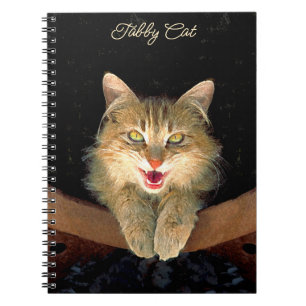 Cuaderno Pintura de gato loco - Arte de gato original lindo