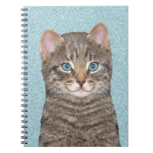 Cuaderno Pintura de gatos en la mesa gris - Arte de gatos o