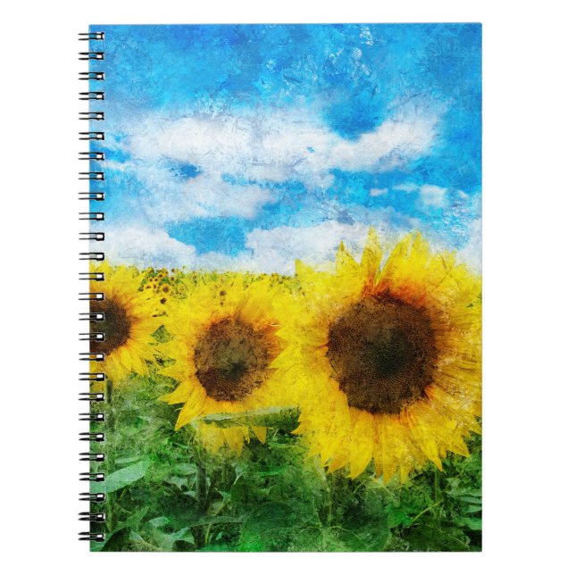 Cuaderno Pintura de girasoles (Frente)