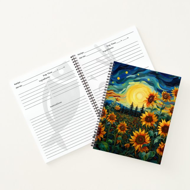 Cuaderno Pintura de Girasoles de Van Gogh (Interior)