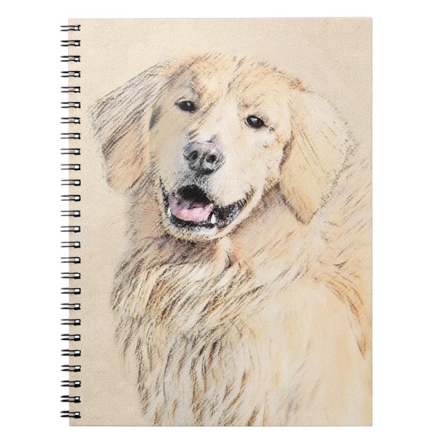Cuaderno Pintura de Golden Retriever - Cute original Dog Ar (Frente)