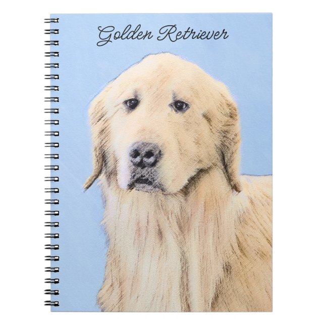 Cuaderno Pintura de Golden Retriever - Cute original Dog Ar (Frente)