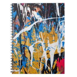Cuaderno Pintura de goteo colorida: pared de graffiti.