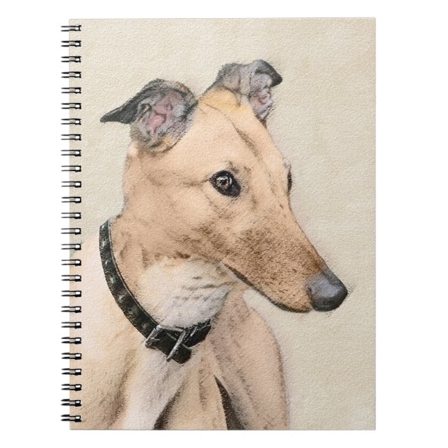 Cuaderno Pintura de Greyhound - Arte de perros original muy (Frente)
