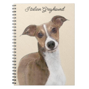 Cuaderno Pintura de Greyhound italiana - Arte Perro Origina
