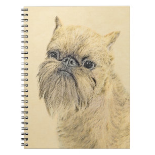 Cuaderno Pintura de griffon de Bruselas - Arte de perro ori