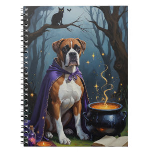 Cuaderno Pintura de Halloween de Boxer Dog