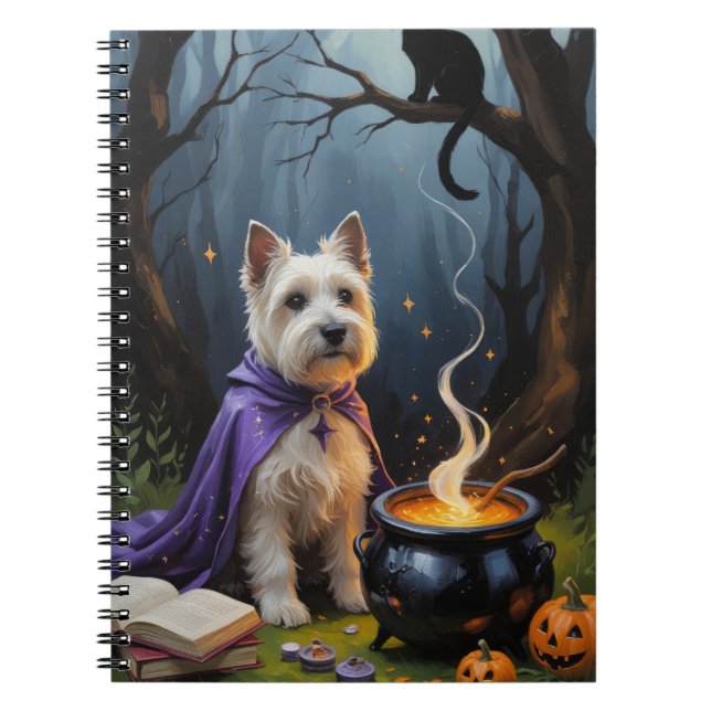 Cuaderno Pintura de halloween de Cairn Terrier Dog (Frente)