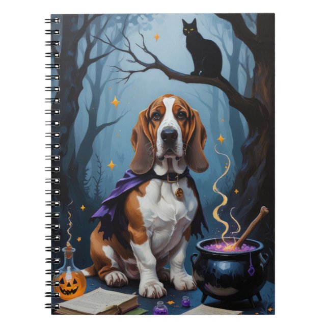 Cuaderno Pintura de Halloween singulares del perro del perr (Frente)
