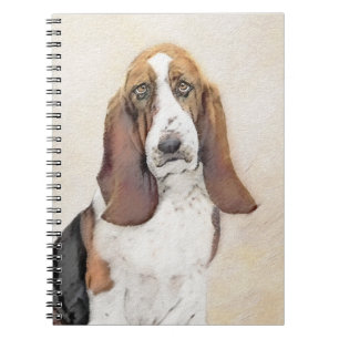 Cuaderno Pintura de hebilla de basset - Arte de perro origi
