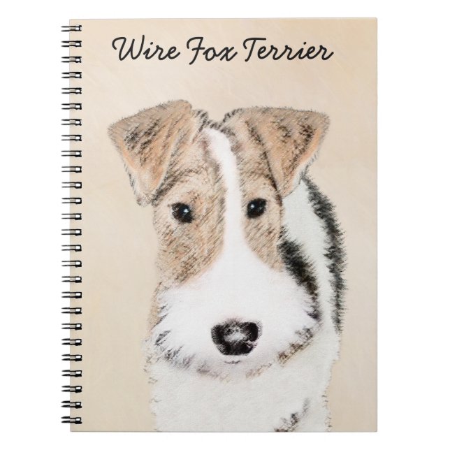 Cuaderno Pintura de hilo Fox Terrier - Arte de Perro Origin (Frente)