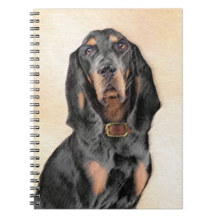Cuaderno Pintura de hongos negros y morenos - Arte de perro