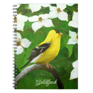 Cuaderno Pintura de jilguero - Arte original de perro lindo