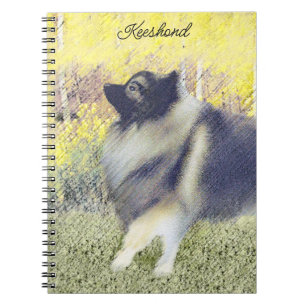Cuaderno Pintura de Keeshond Aspen - Arte Perro Original Cu
