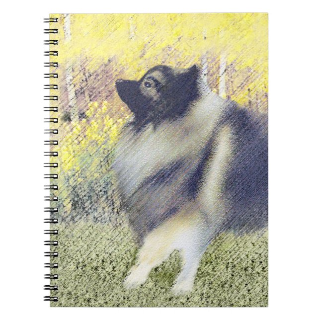 Cuaderno Pintura de Keeshond Aspen - Arte Perro Original Cu (Frente)