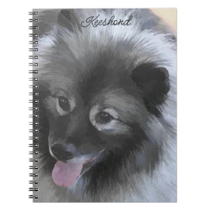 Cuaderno Pintura de Keeshond Bailey - Arte de perros origin