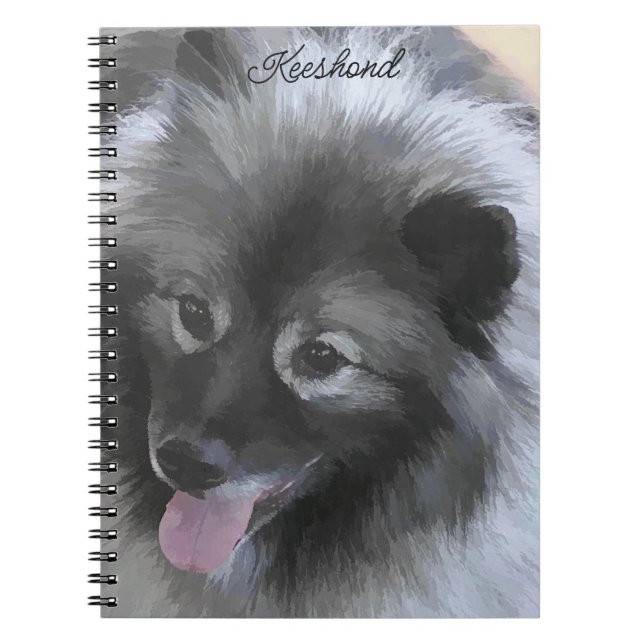 Cuaderno Pintura de Keeshond Bailey - Arte de perros origin (Frente)