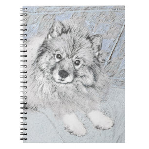Cuaderno Pintura de Keeshond Beth - Arte de Perro Original.