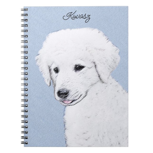 Cuaderno Pintura de Kuvasz - Arte de perro original lindo (Frente)