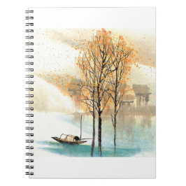 Cuaderno Pintura de la aldea natural