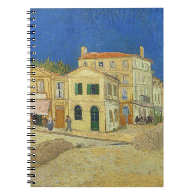 Cuaderno Pintura de la Casa Amarilla con Cielo Azul de Van  (Frente)