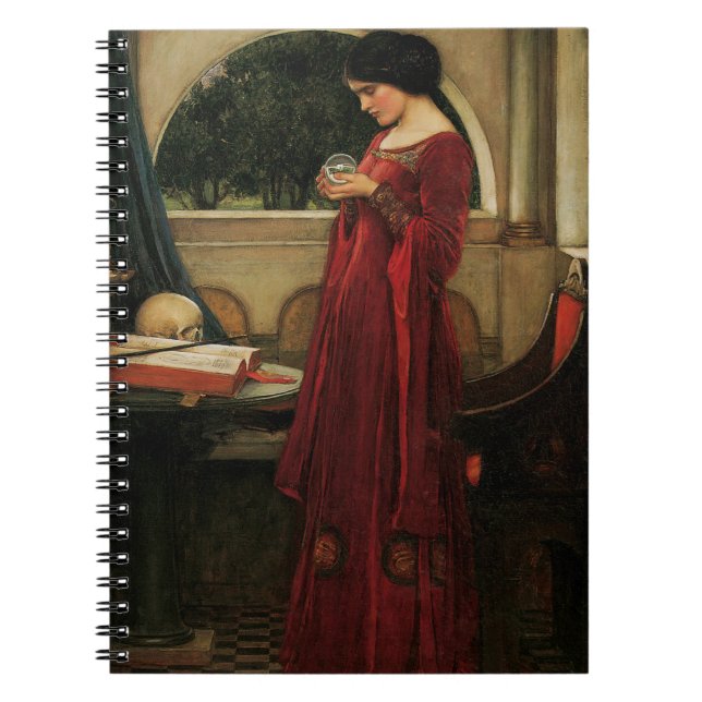 Cuaderno Pintura de la casa de agua de Crystal Ball Woman (Frente)