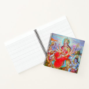 Cuaderno Pintura de la diosa radiante Durga Ji