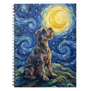 Cuaderno Pintura de la noche estrellada de Schnauzer