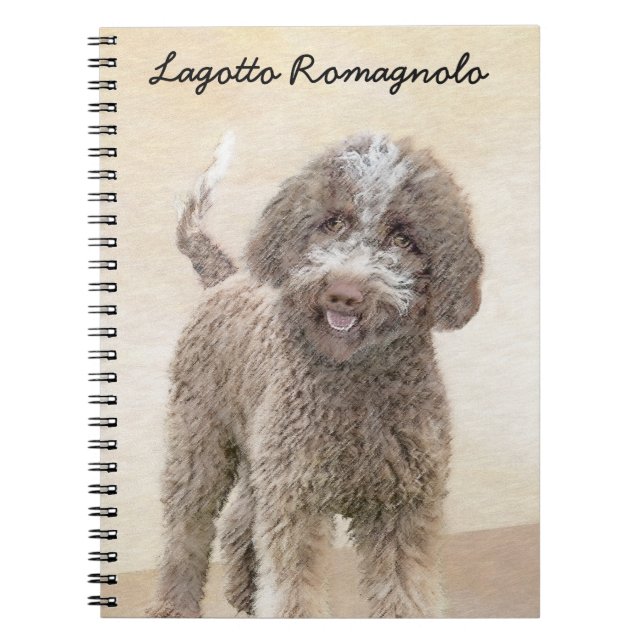 Cuaderno Pintura de Lagotto Romagnolo - Arte de perro origi (Frente)