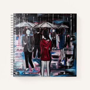 Cuaderno Pintura de lluvia retro por Alfred Fox