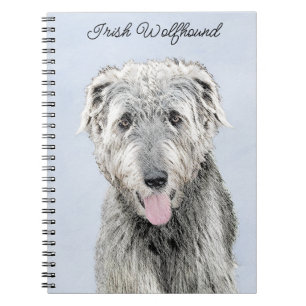 Cuaderno Pintura de lobo irlandesa - Arte de perro original