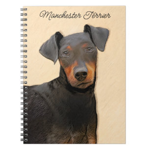 Cuaderno Pintura de Manchester Terrier Arte Animal Original