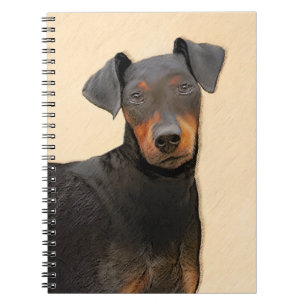 Cuaderno Pintura de Manchester Terrier Arte Animal Original