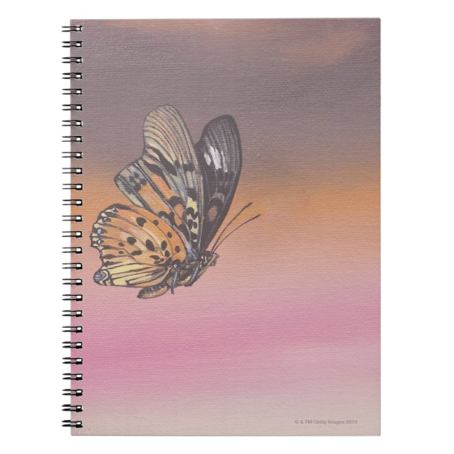 Cuaderno Pintura de mariposa en vuelo (Frente)