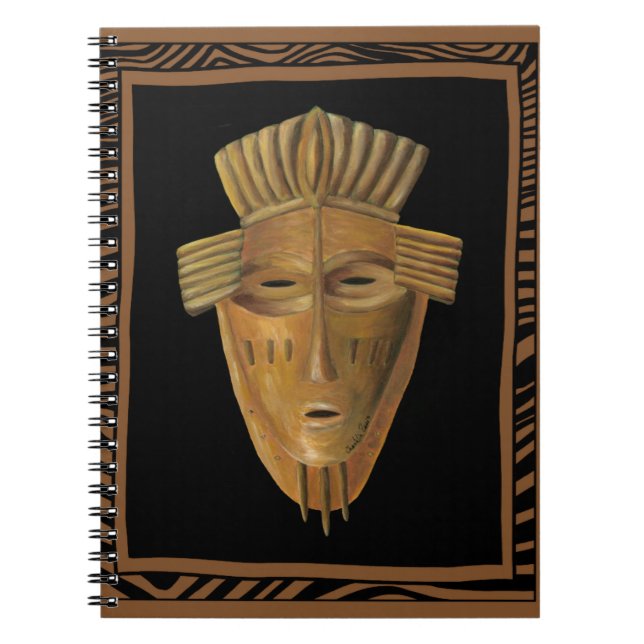 Cuaderno Pintura de máscara africana de Chariklia Zarris (Frente)