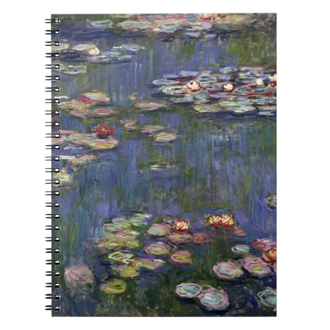 Cuaderno Pintura de nenúfares impresionistas de Claude Mone (Frente)