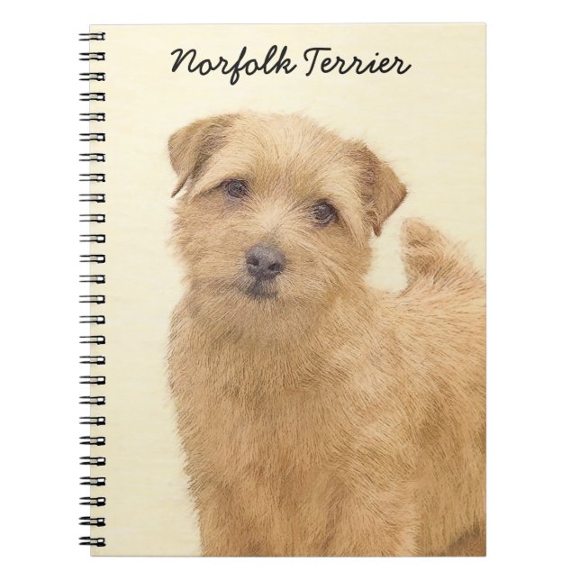 Cuaderno Pintura de Norfolk Terrier - Arte Perro Original (Frente)