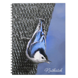 Cuaderno Pintura de nueces de paja blanca original arte de