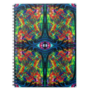 Cuaderno Pintura de ojos torcidos y trippy