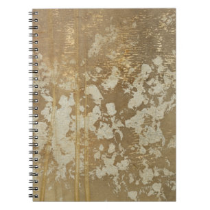 Cuaderno Pintura de oro abstracta con espectros plateados