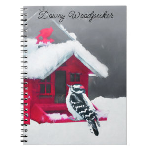 Cuaderno Pintura de pájaro lechoso - Arte original de pájar