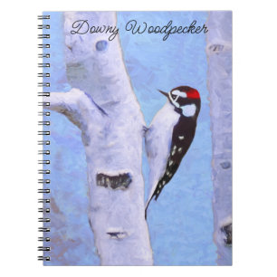 Cuaderno Pintura de pájaro lechoso - Arte original de pájar