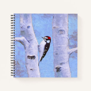 Cuaderno Pintura de pájaro lechoso - Arte original de pájar