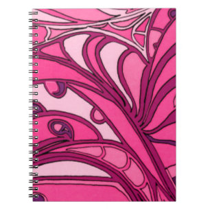 Cuaderno Pintura de panel rosa abstracta