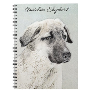 Cuaderno Pintura de pastor anatoliano - Arte de perro origi