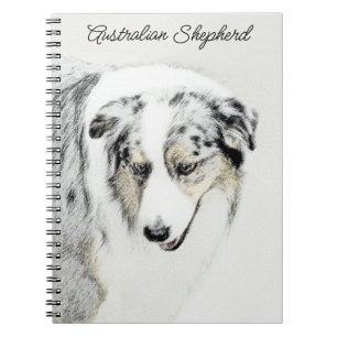 Cuaderno Pintura de pastor australiano - Arte original de p