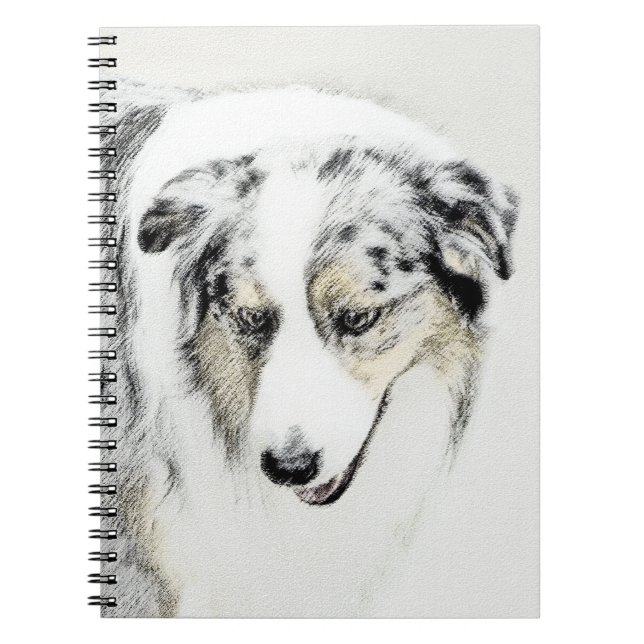 Cuaderno Pintura de pastor australiano - Arte original de p (Frente)